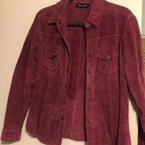 Denim & Co Suede Jacket Small